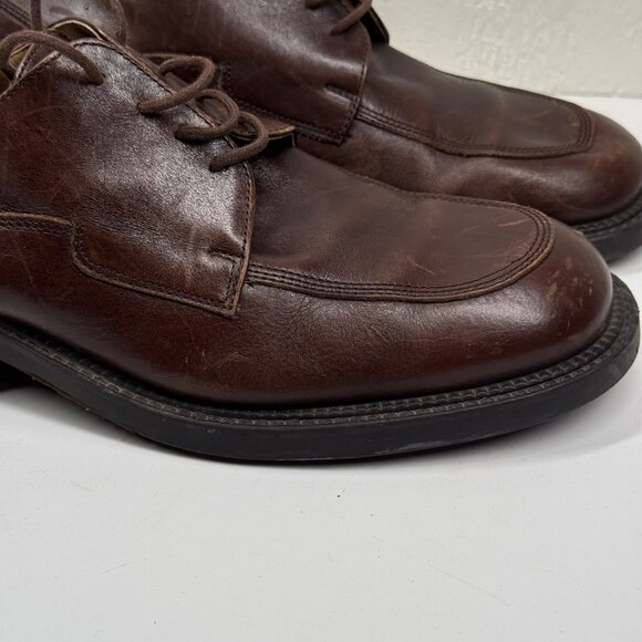 Kenneth Cole New York Mens Oxford Shoes Brown Leather Lace Up Size 11.5M - Picture 3 of 12